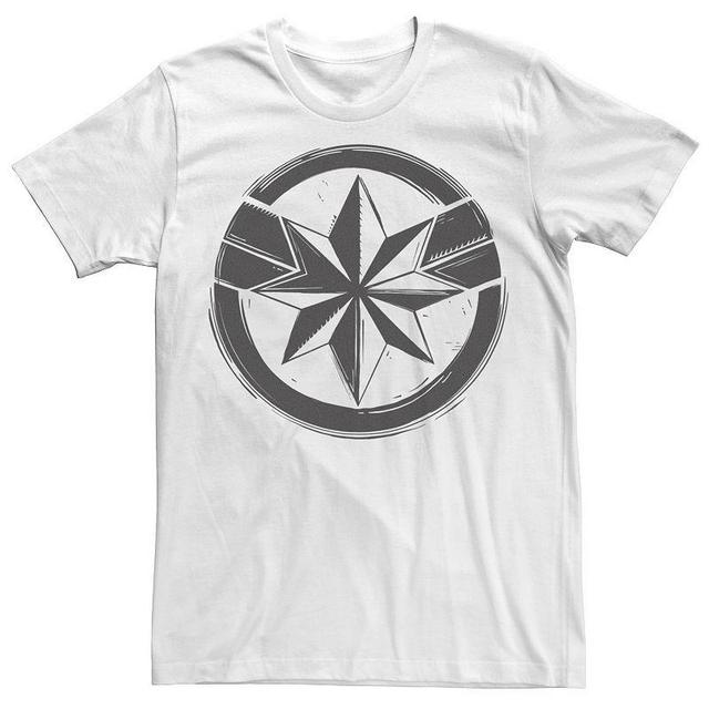 Mens Marvel Captain Marvel Woodcut Symbol Tee Product Image