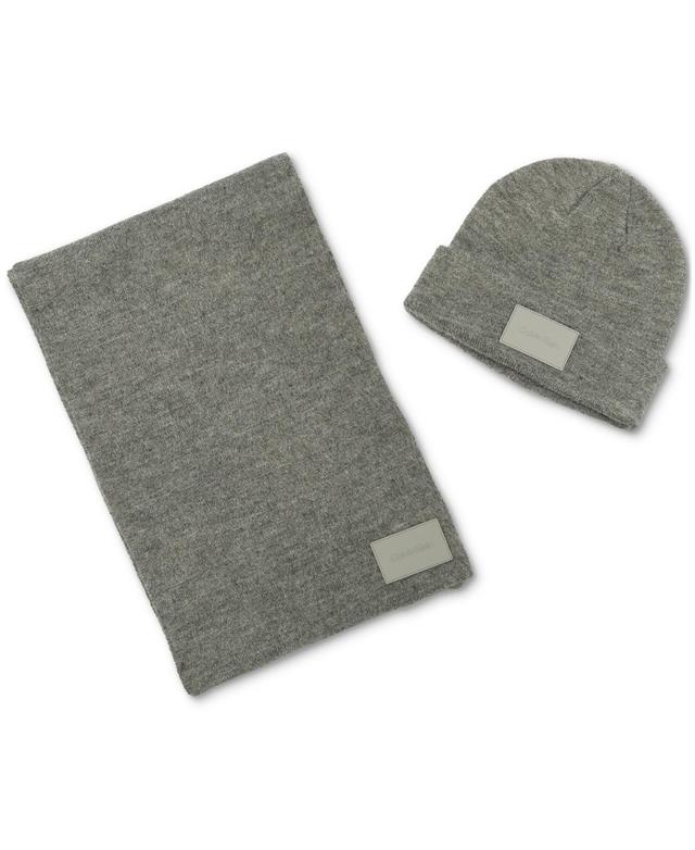 Calvin Klein Mens Silicone Logo Scarf & Beanie Set Product Image