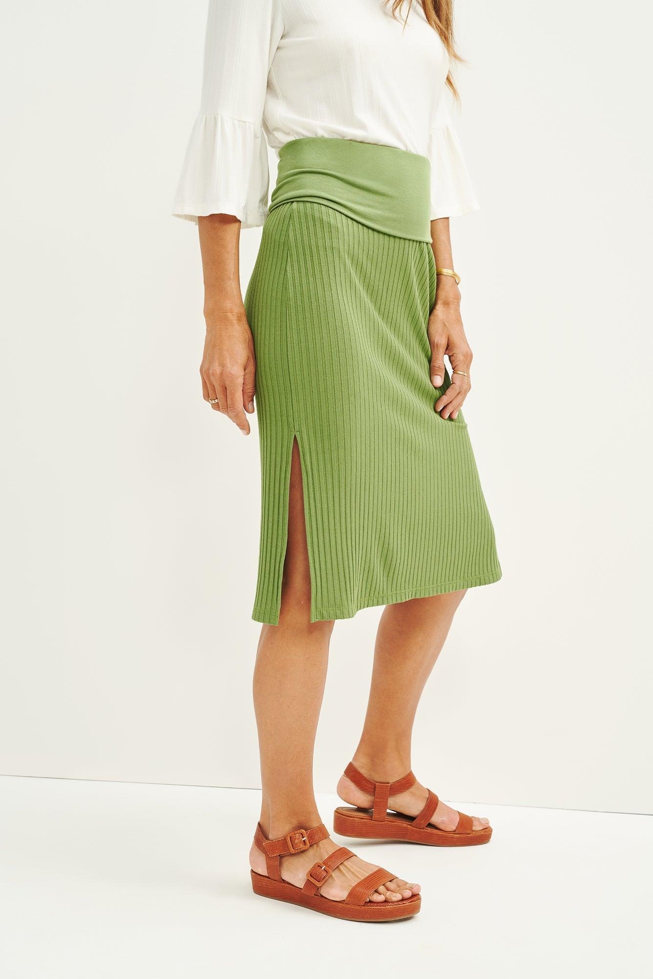 Zio Ribbed Skirt - Pear - ReAmour Female Product Image