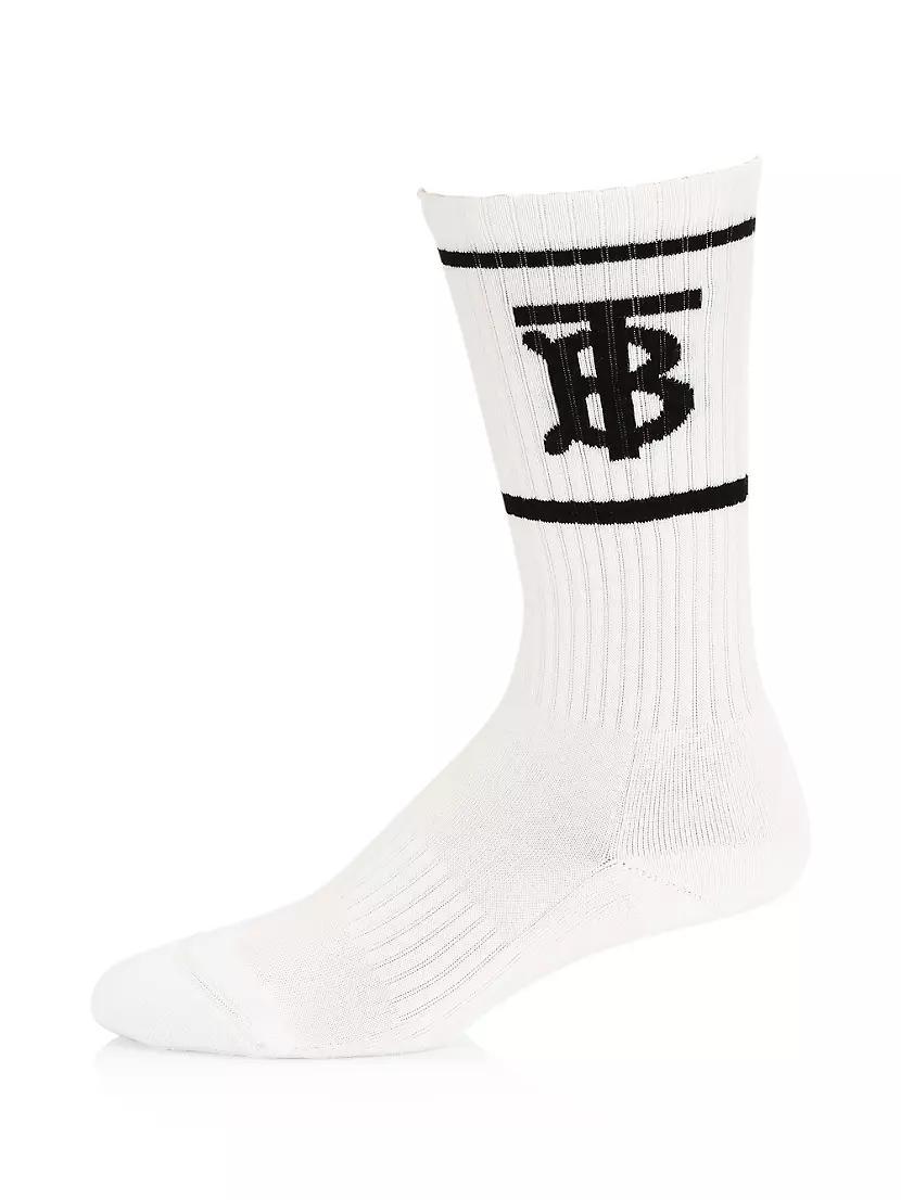 Monogram Dual Stripe Sport Crew Socks Product Image