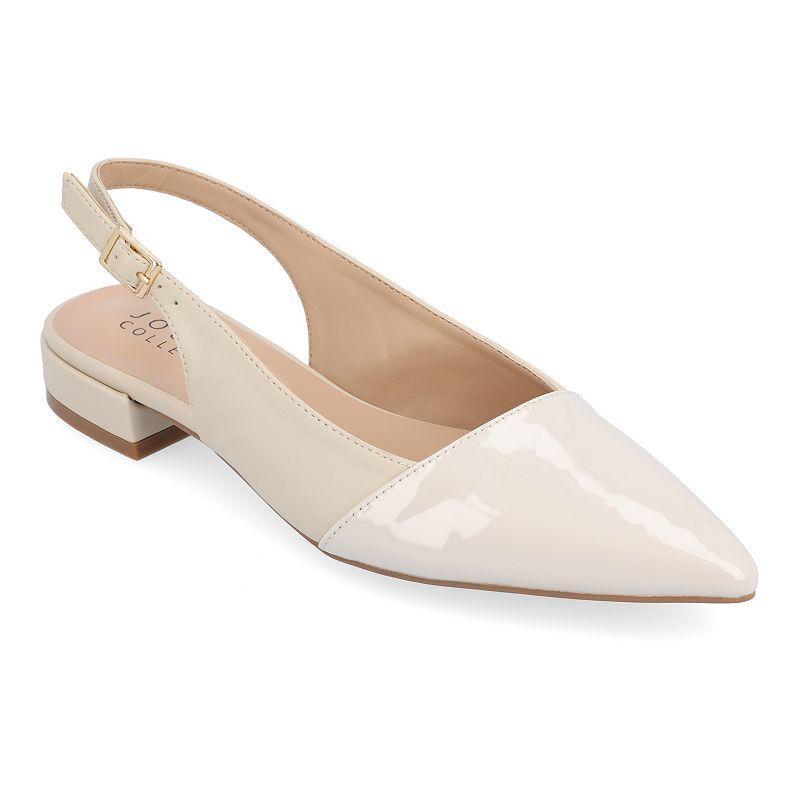 Journee Collection Bertie Womens Flats Ivory Product Image