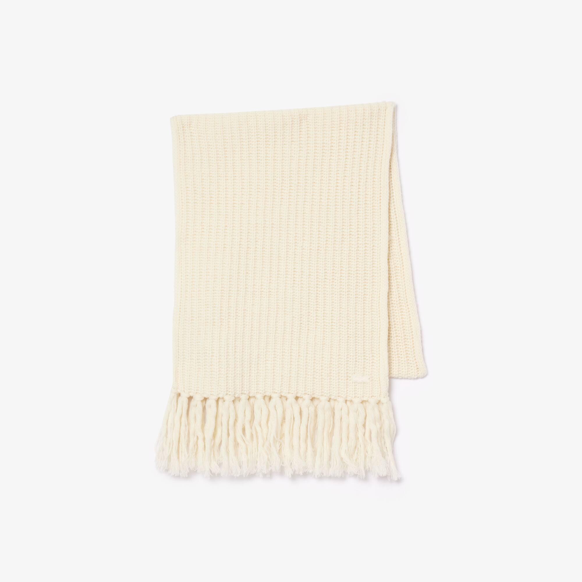 Wide Fringed Wool Scarf Product Image