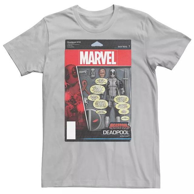 Mens Marvel Deadpool Action Figure Comic Cover Tee Product Image