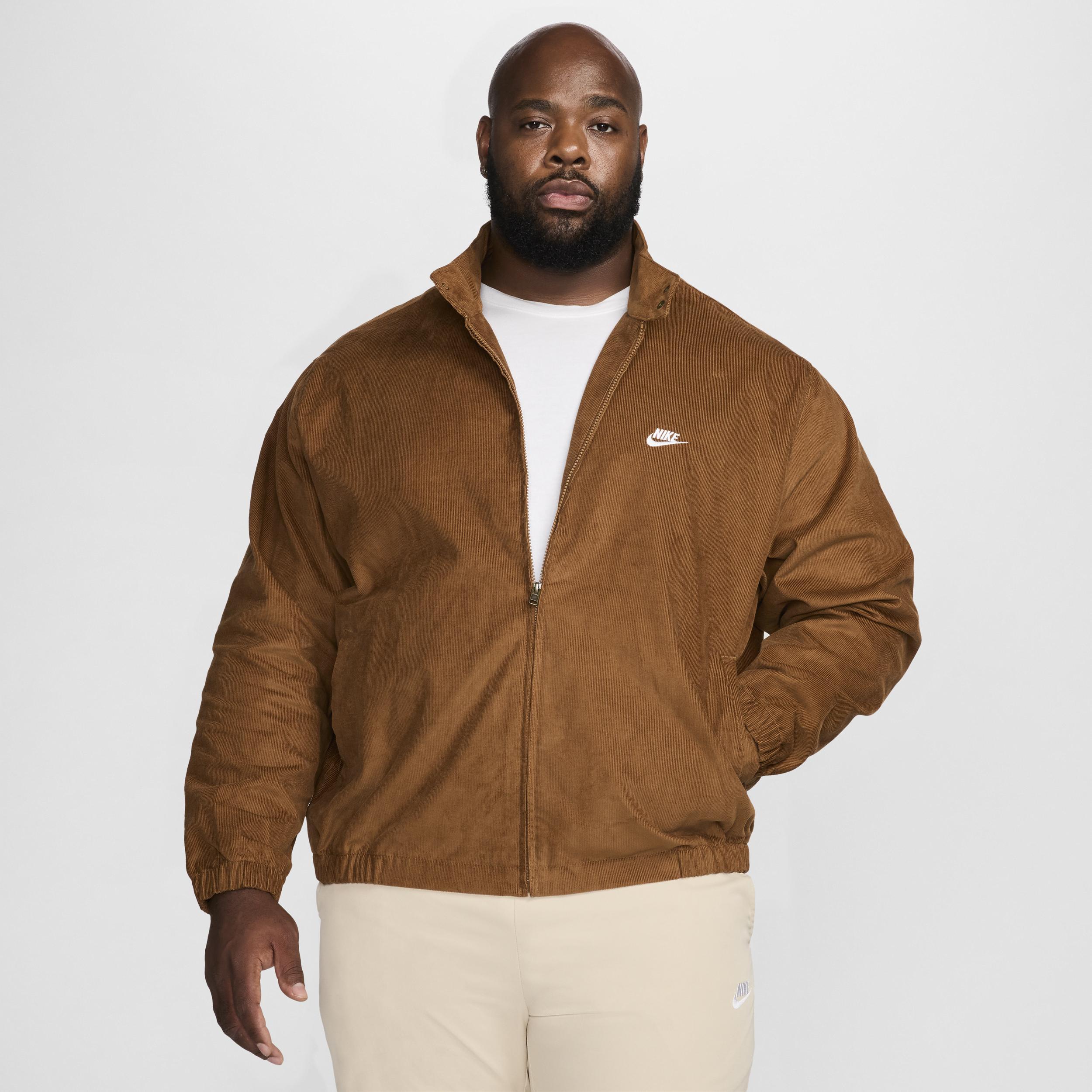 Nike Mens Nike Club Harrington Corduroy Jacket - Mens Lt British Tan/White Product Image