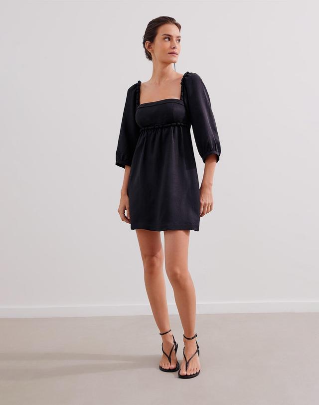 Isadora Detail Short Dress (exchange only) - Black Product Image