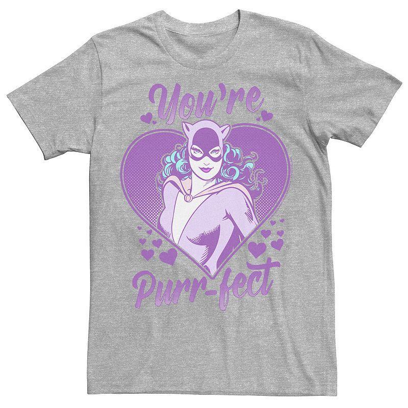 Mens DC Comics Valentines Day Catwoman Youre Purr-fect Tee Product Image