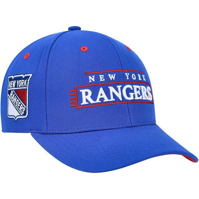 Mens Mitchell & Ness Blue New York Rangers LOFI Pro Snapback Hat Product Image