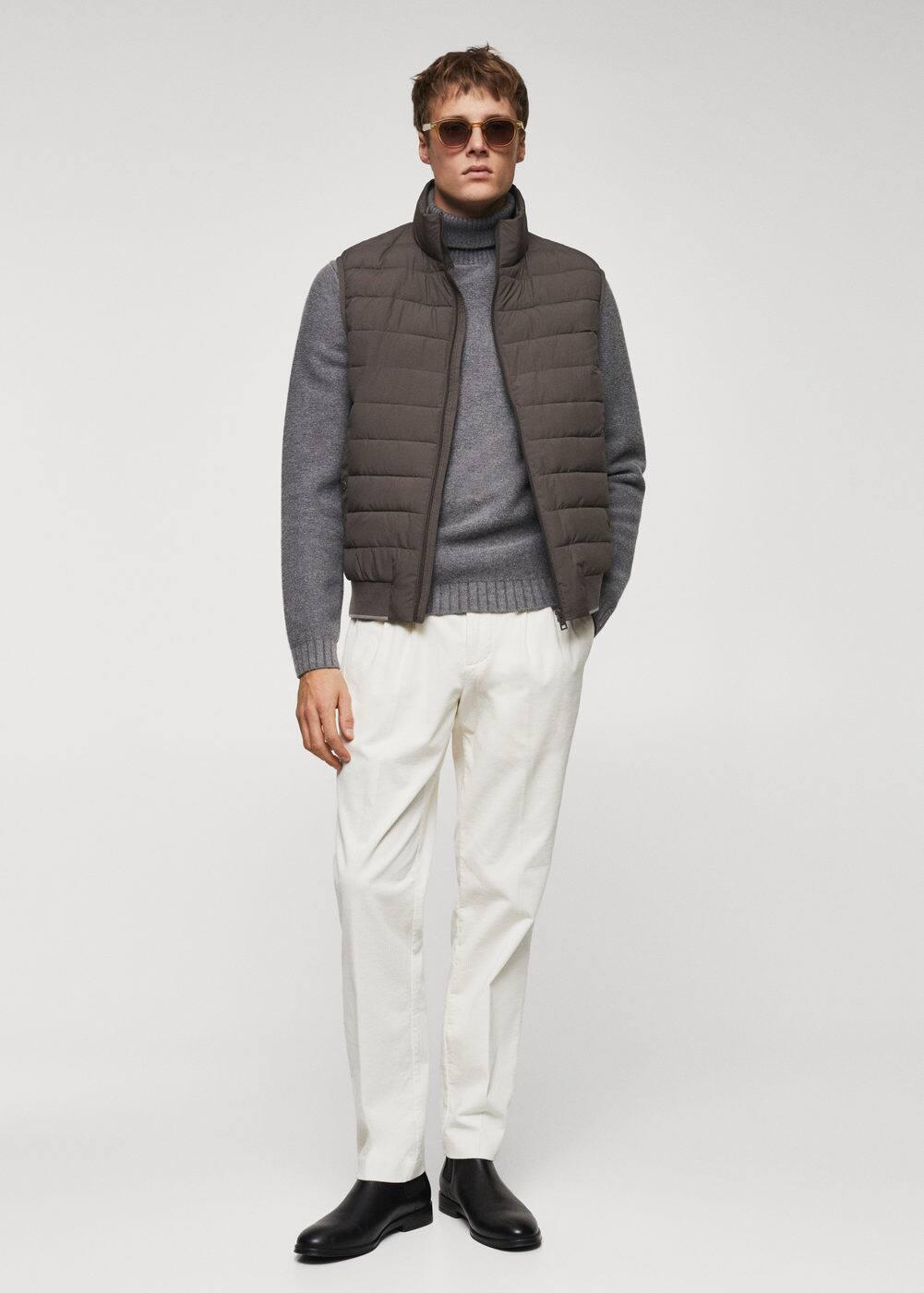 MANGO MAN - Ultralight water-repellent quilted vest dark heather greyMen Product Image