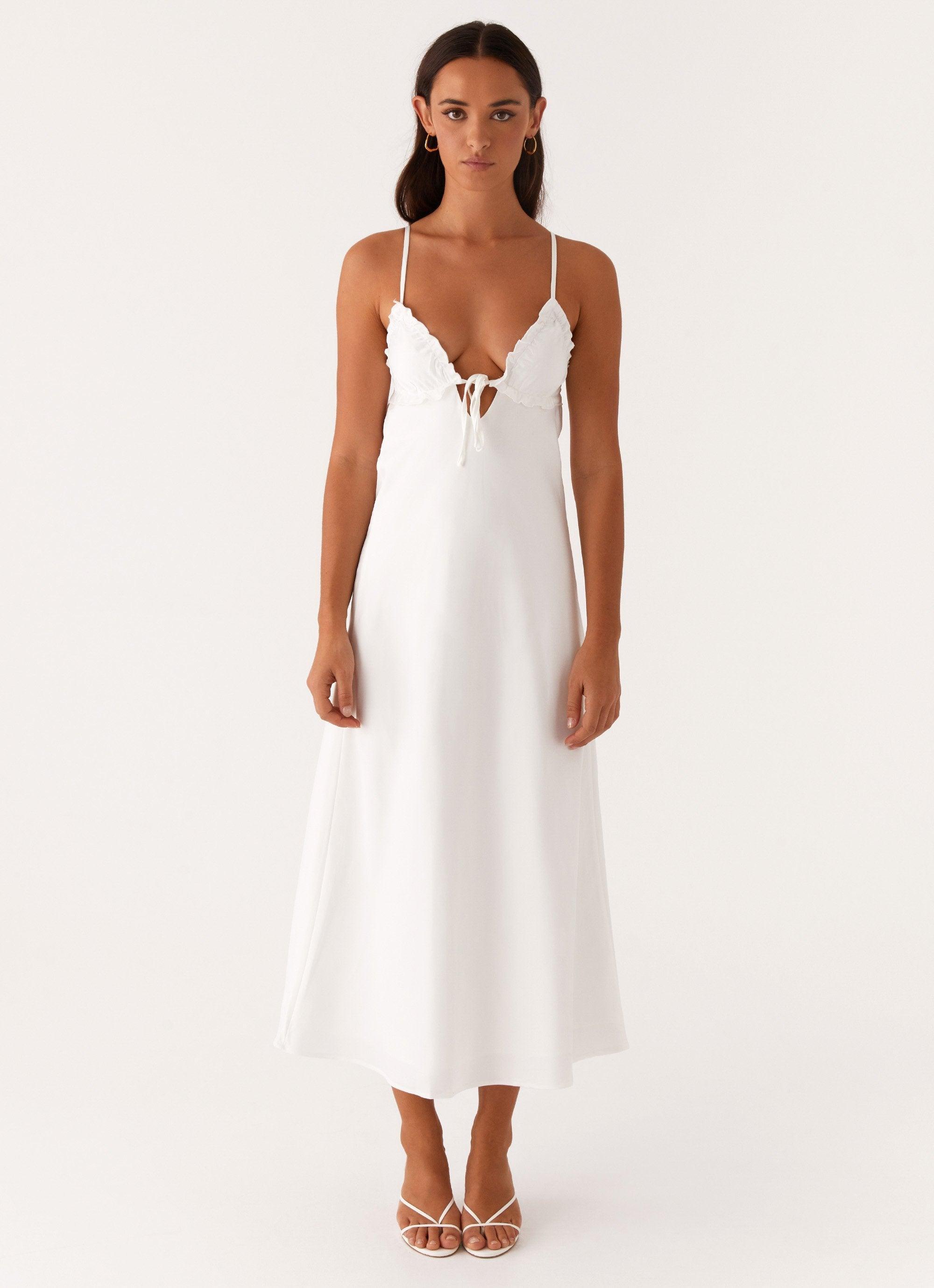 Take Note Midi Dress - White Product Image