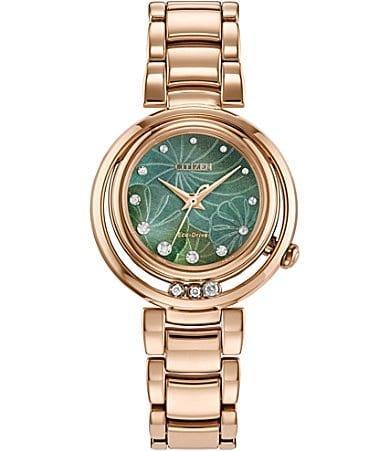 Citizen Womens L Arcly Multifunction Rose Gold Stainless Steel Bracelet Watch Product Image