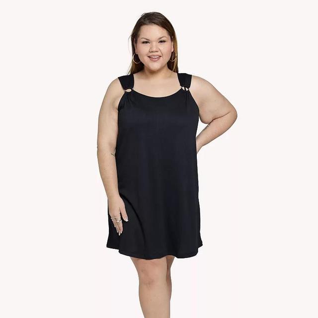 Plus Size Portocruz Ring Tank Mini Dress, Womens Product Image