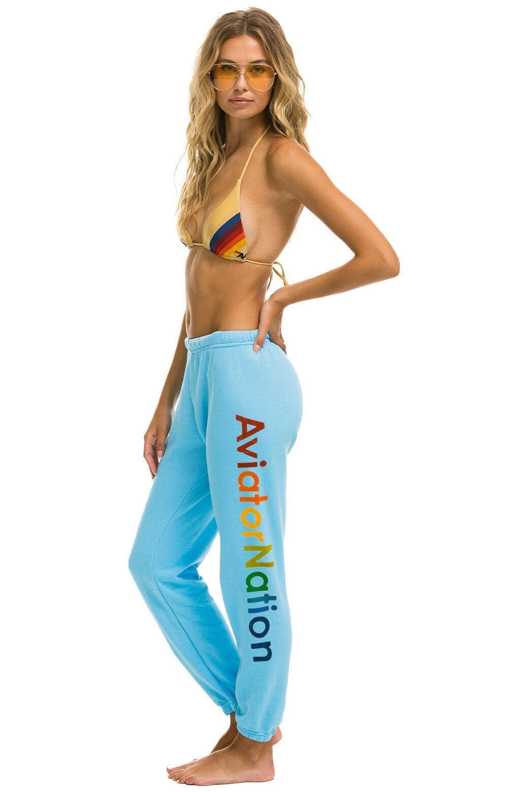 AVIATOR NATION SWEATPANTS - SKY Female Product Image