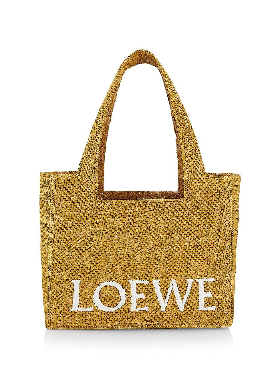 Womens LOEWE x Paulas Ibiza Medium Logo Raffia Tote Bag Product Image