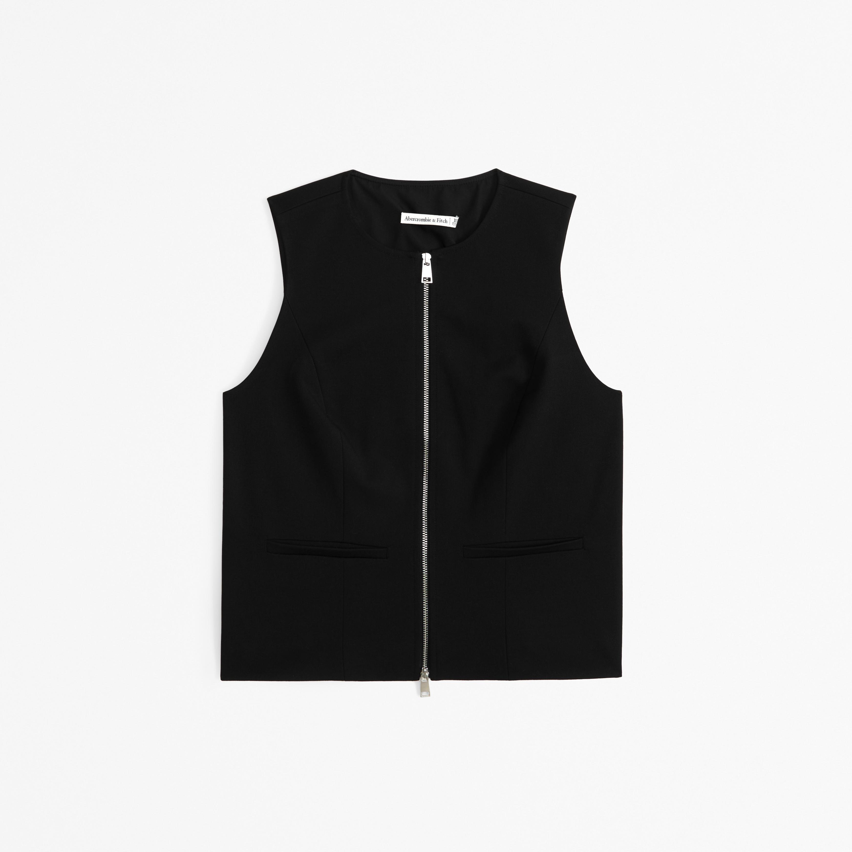 The A&F Mara Zip-Up Vest Product Image