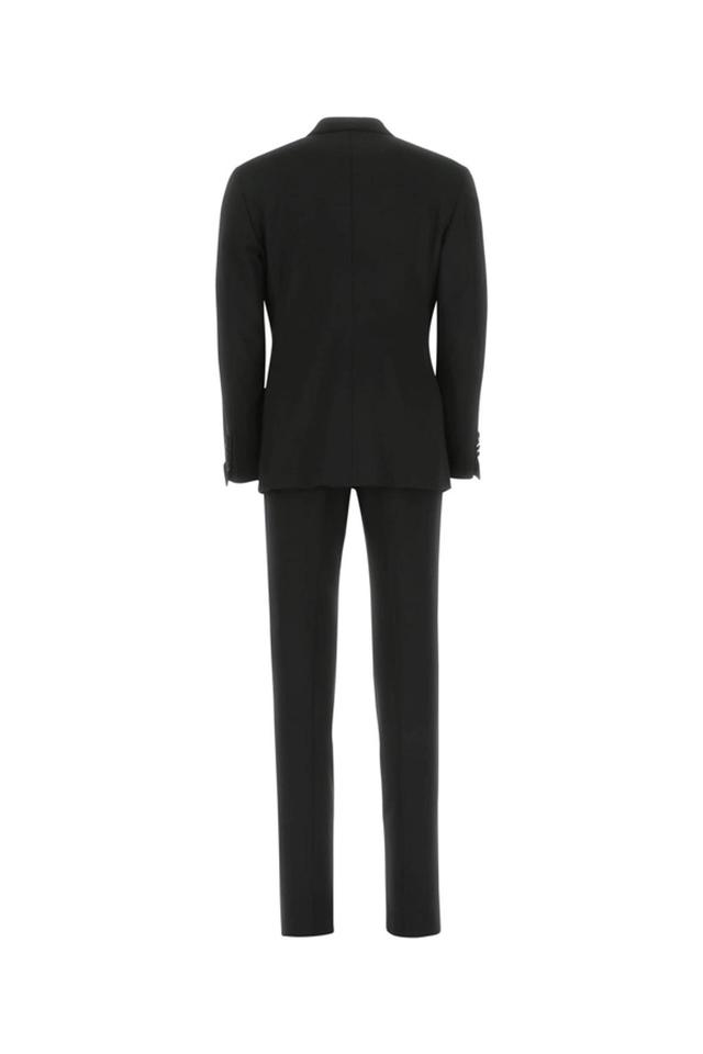 Black Stretch Wool Suit Black  Uomo 56 Product Image