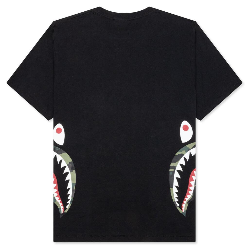 1st Camo Side Shark Tee - Black/Green Male Product Image