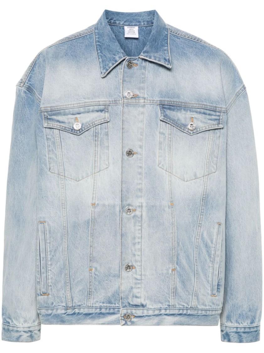 Cotton Jacket In Blue Product Image