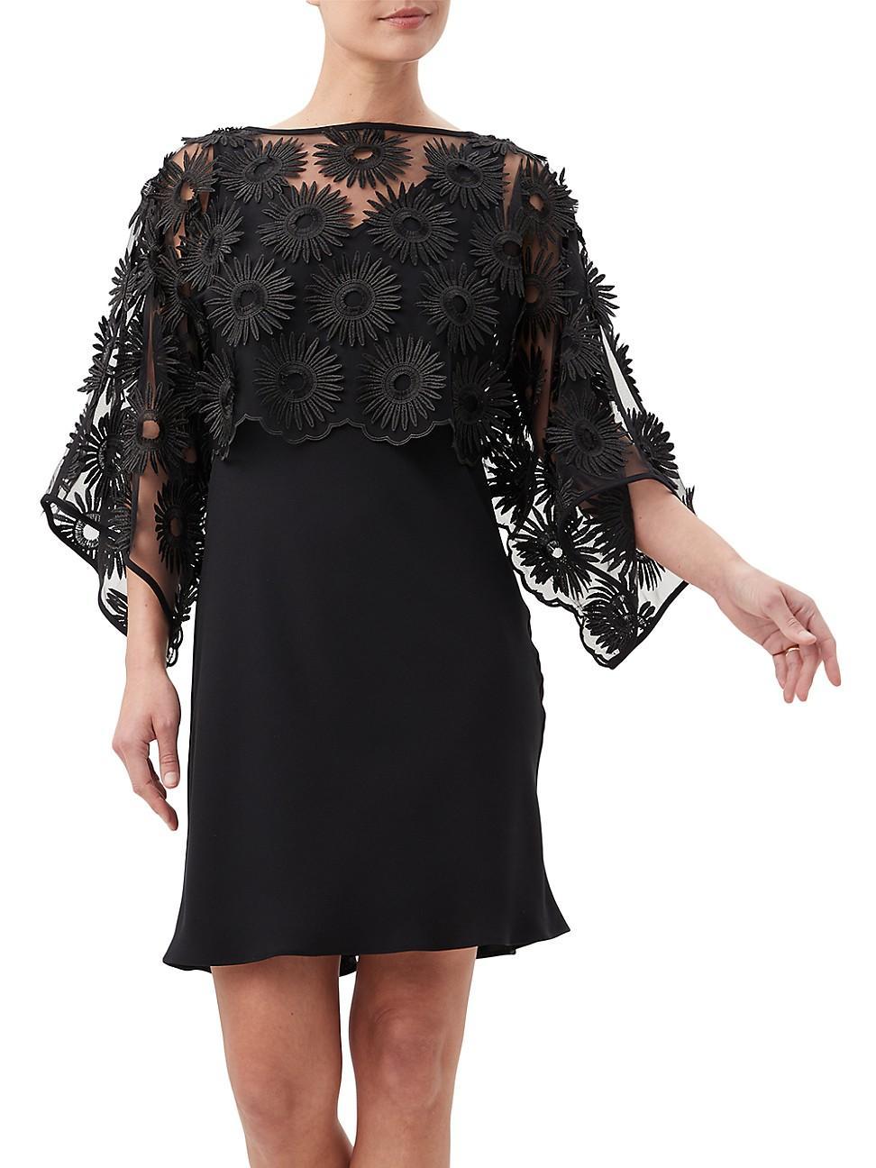 Womens Asahi Embroidered Three-Quarter-Length Sleeve Minidress Product Image