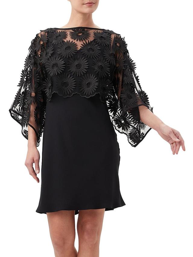 Womens Asahi Embroidered Three-Quarter-Length Sleeve Minidress Product Image