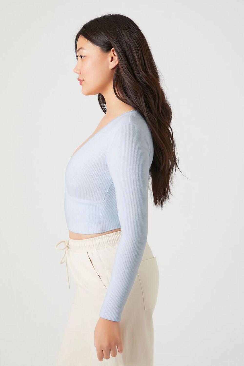 Ribbed Lace-Trim Crop Top | Forever 21 Product Image