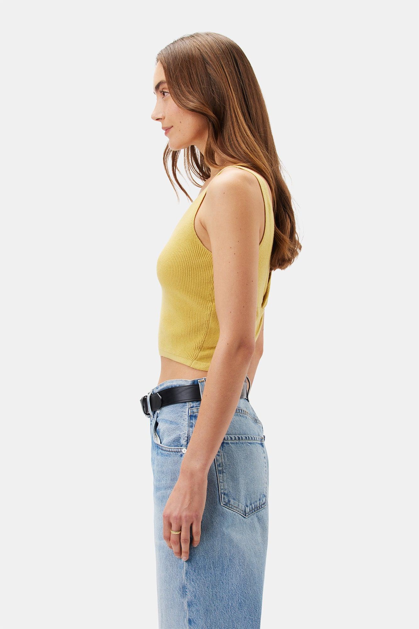 Finn Crop Tank - Gold Product Image