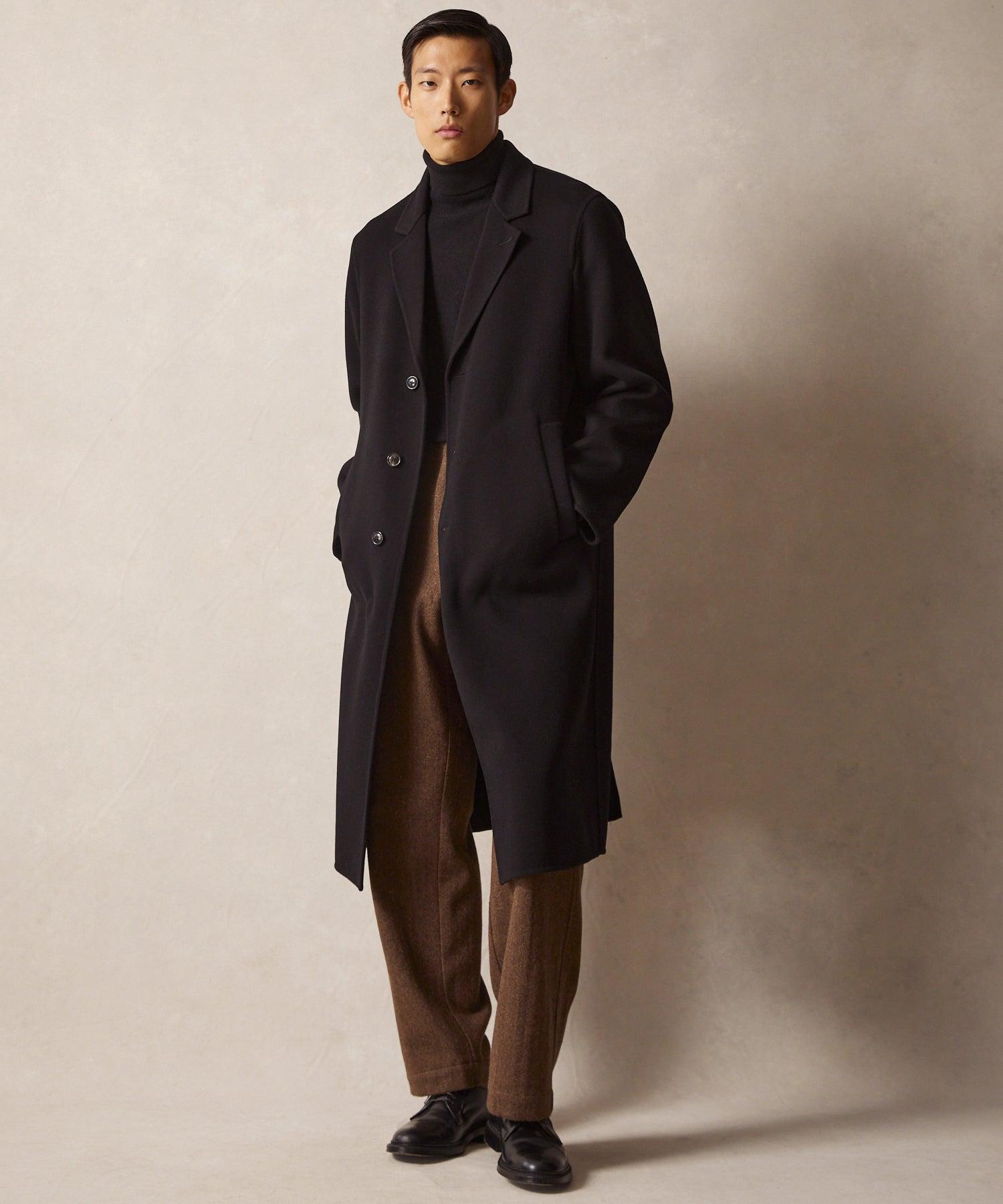 Italian Cashmere Topcoat in Black Product Image