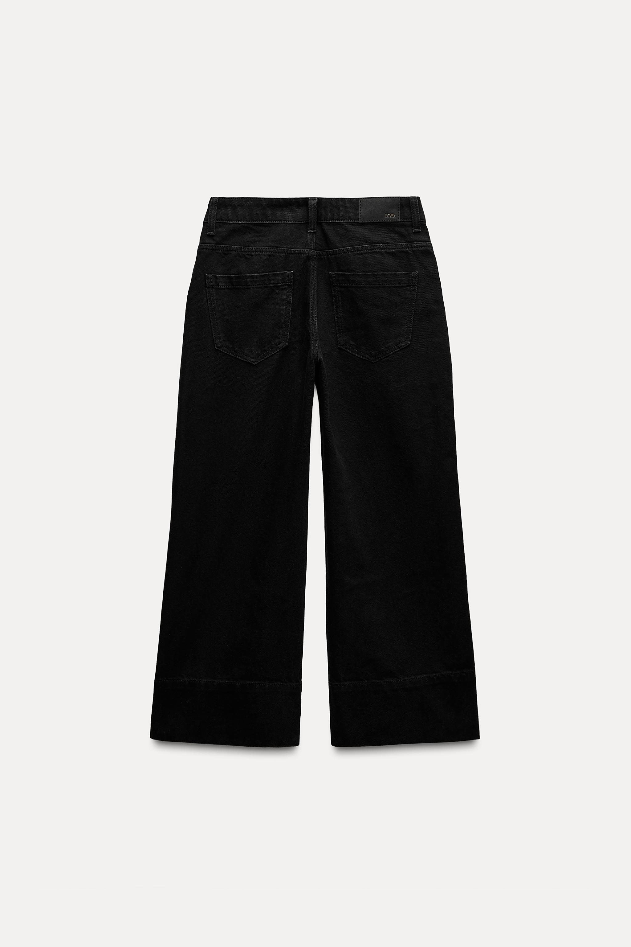 HIGH-WAISTED Z1975 CROPPED WIDE LEG JEANS Product Image