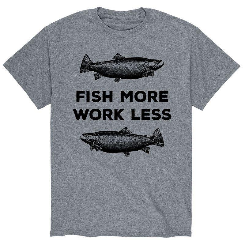 Mens Fish More Work Less Tee Product Image