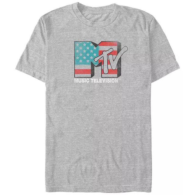 Big & Tall MTV USA Flag Print Bow Graphic Tee, Mens Product Image