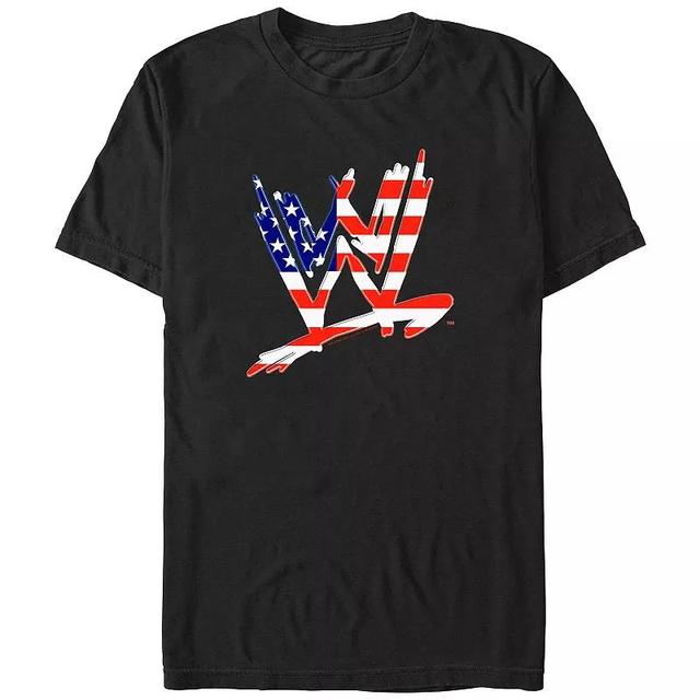 Big & Tall WWE USA Flag Print Logo Graphic Tee, Mens Product Image