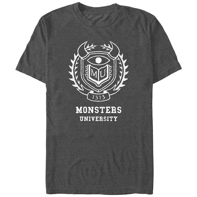 Disney / Pixars Monsters University Crest 1313 Big & Tall Graphic Tee, Mens Grey Heather Product Image