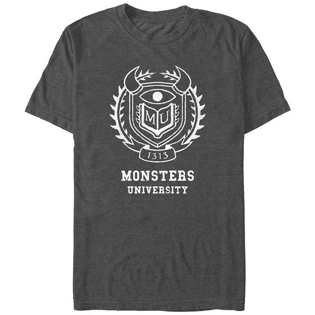 Disney / Pixars Monsters University Crest 1313 Big & Tall Graphic Tee, Mens Grey Heather Product Image