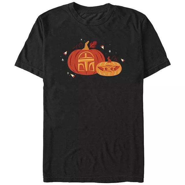 Mens Star Wars The Mandalorian Carved Pumpkins Graphic Tee Product Image