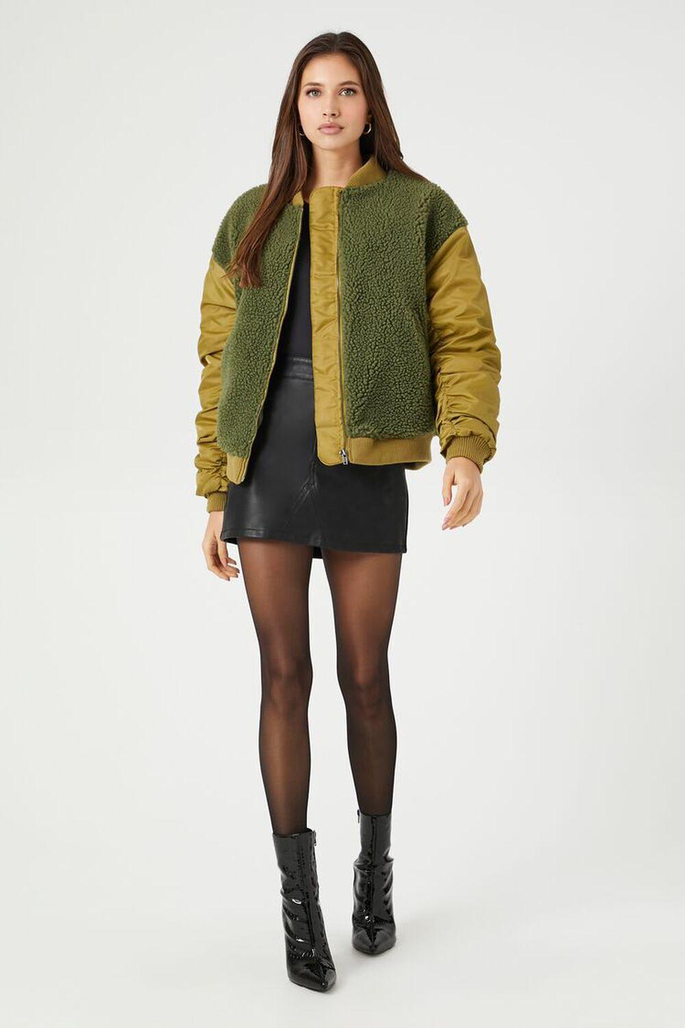 Faux Shearling Puffer Jacket | Forever 21 Product Image