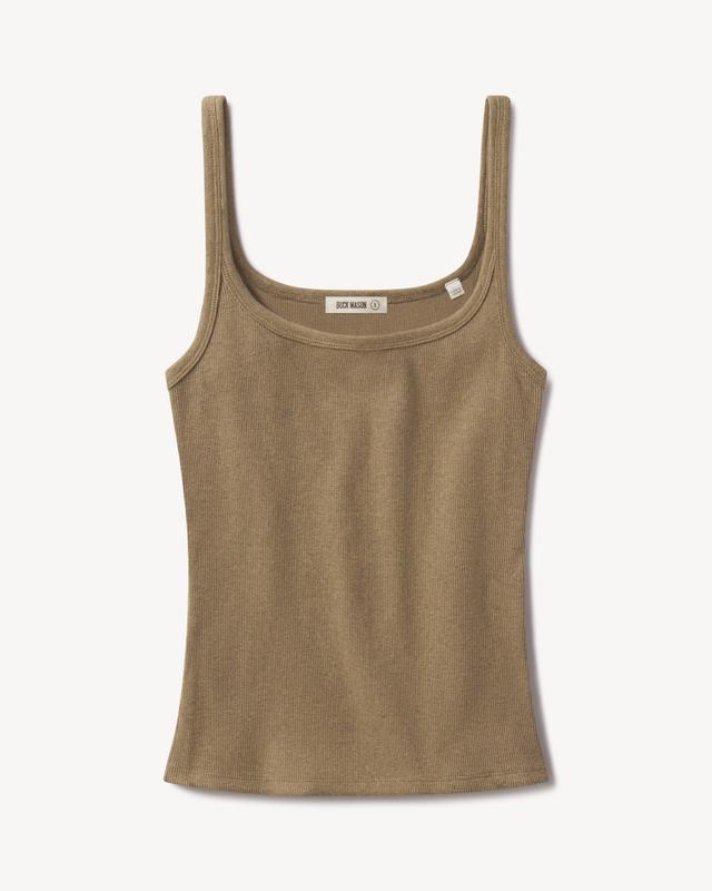 Marled Rockaway Sand Surplus Rib Scoop Neck Tank Product Image