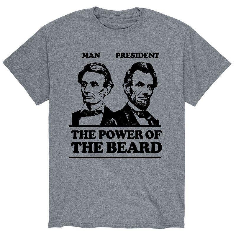 Mens The Power Of The Beard Tee Grey Product Image