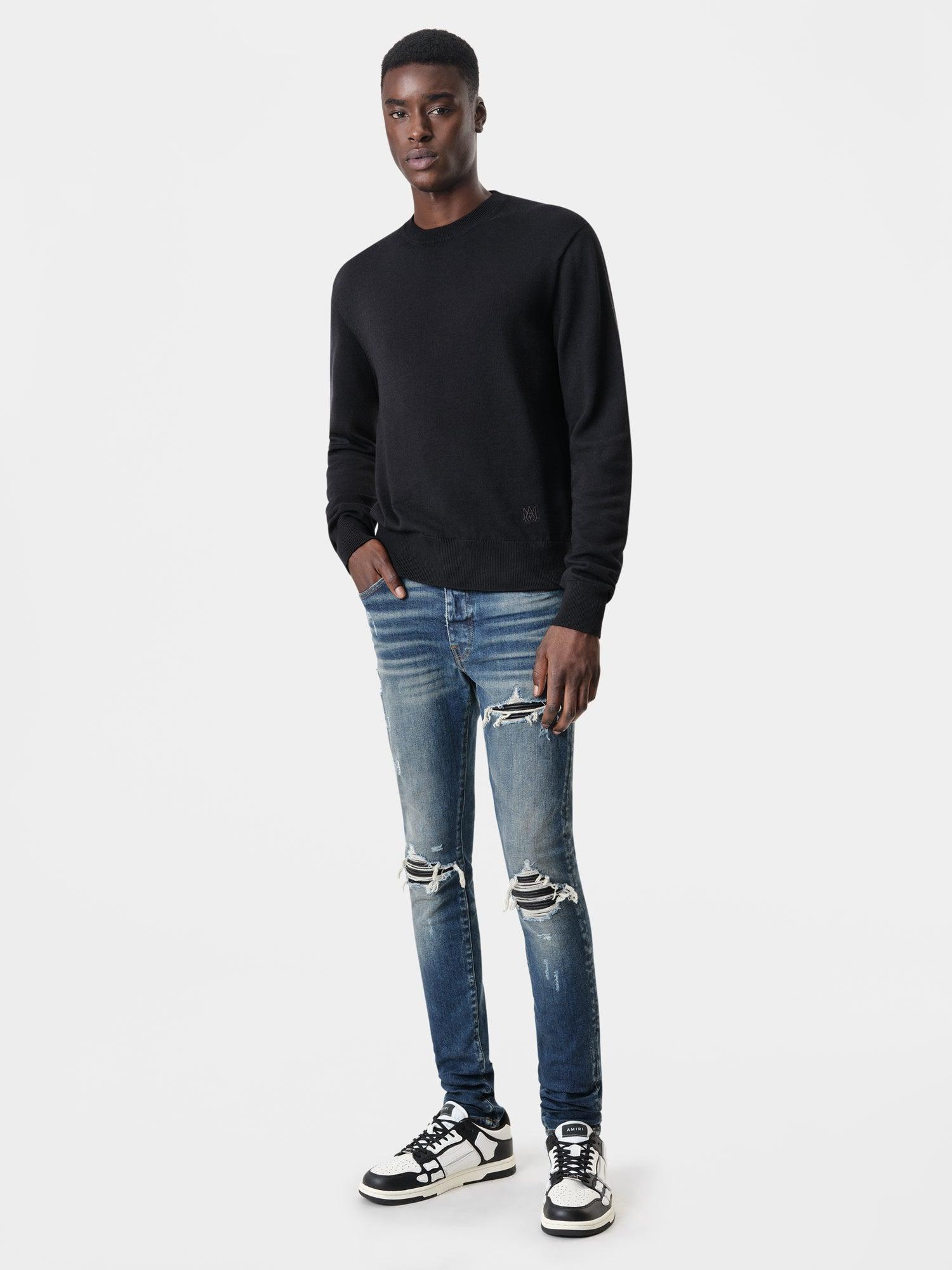 LONG SLEEVE CREW-BLACK Male Product Image