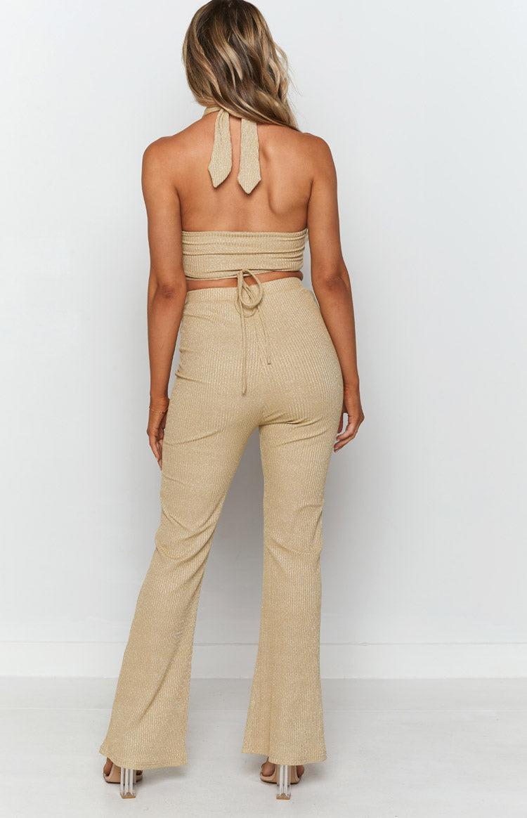 Cher Rib Pants Gold Product Image