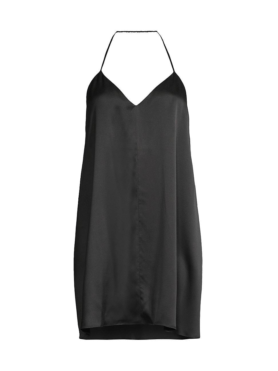 Womens Silk Halterneck Mini-Slipdress Product Image