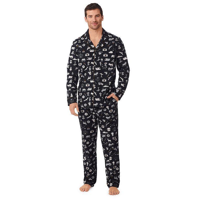 Big & Tall Cuddl Duds Cozy Lodge Notch Collar 2-Piece Pajama Set, Mens Product Image