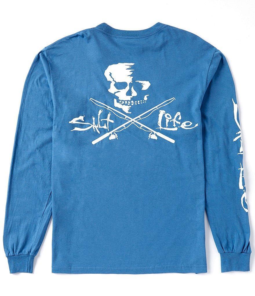 Salt Life Skull And Poles Long Sleeve Graphic T-Shirt Product Image