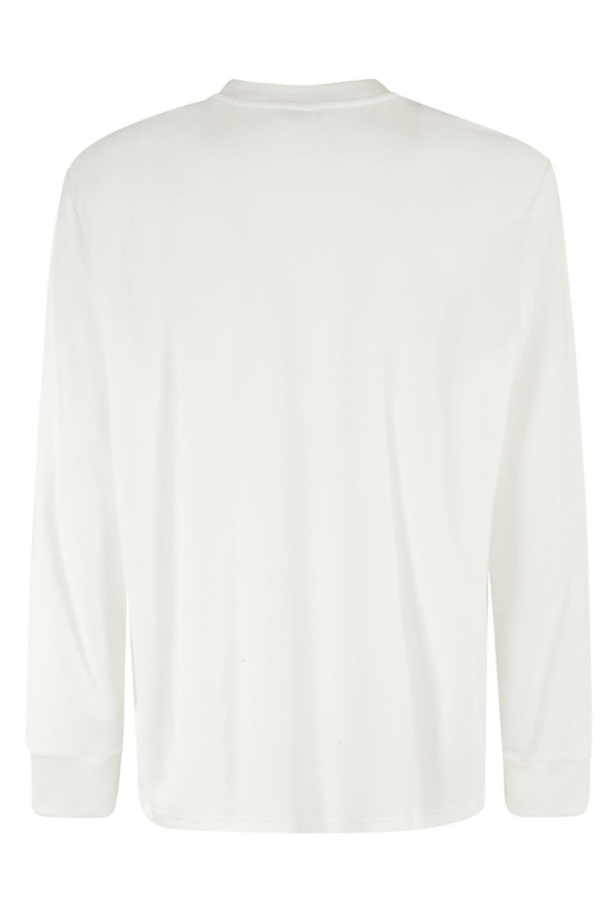 Logo-embroidered Cotton Sweatshirt In White Product Image