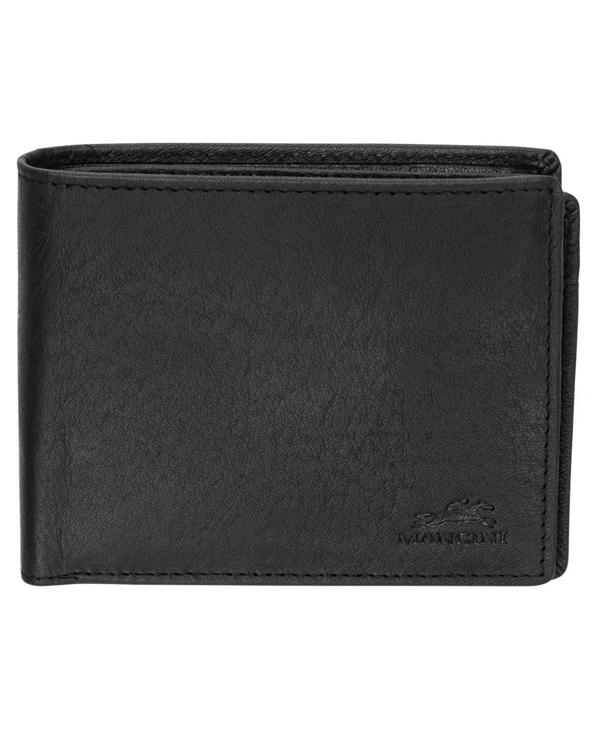 Mancini Mens Buffalo Rfid Secure Center Wing Wallet with Coin Pocket Product Image