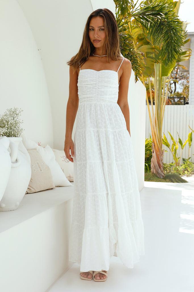 Heavenly Aura Maxi Dress White Product Image