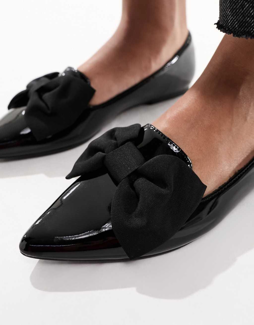 ASOS DESIGN Lucky pointed ballet flats Product Image