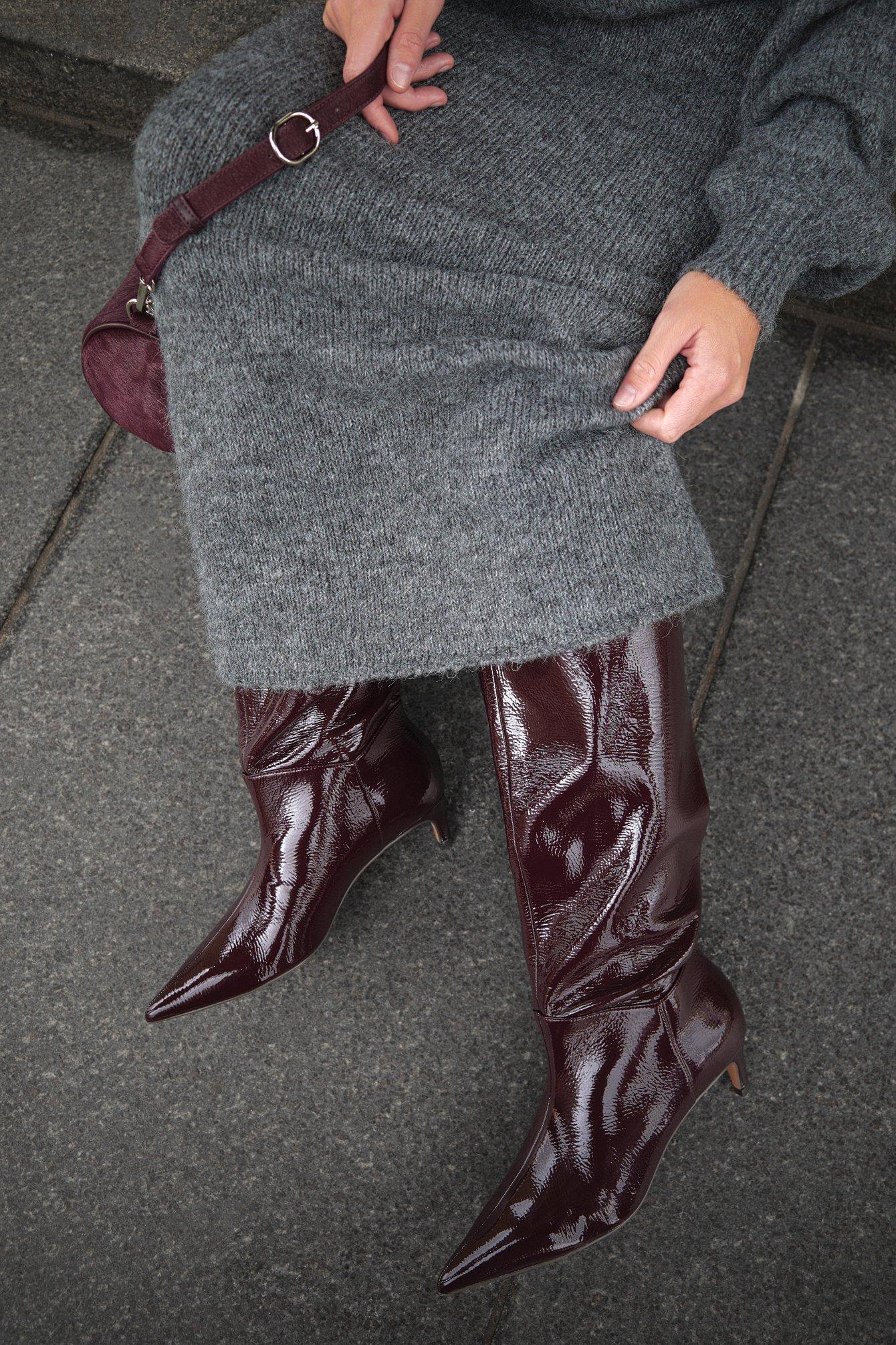 Textured glossy boots product image