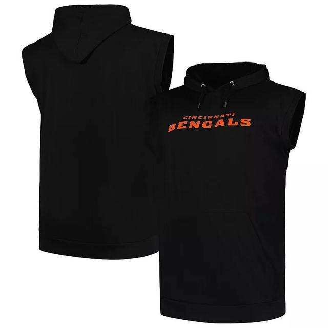 Mens Fanatics Cincinnati Bengals Big & Tall Muscle Hoodie Sleeveless T-Shirt Product Image