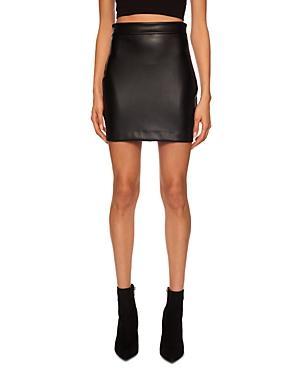 Susana Monaco Faux Leather Mini Skirt Product Image