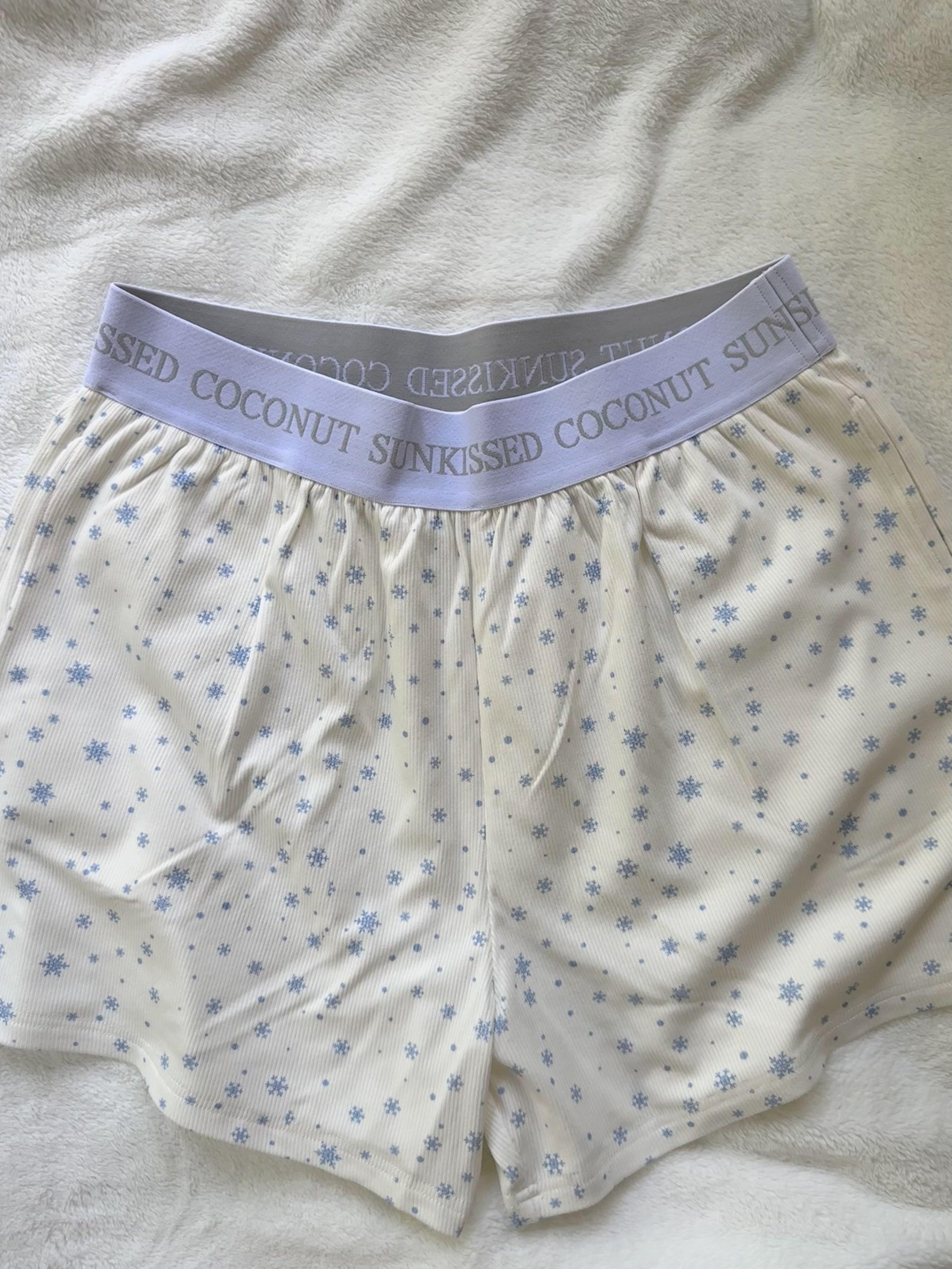 Snowflake Sunkissedcoconut Pajama Shorts Product Image