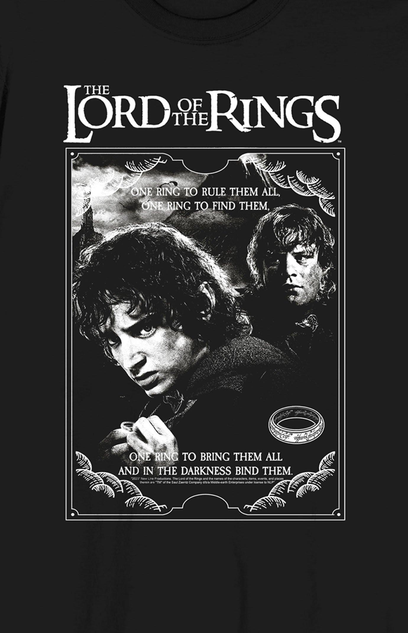 Mens Lord of the Rings Poster Graphic Tee Product Image